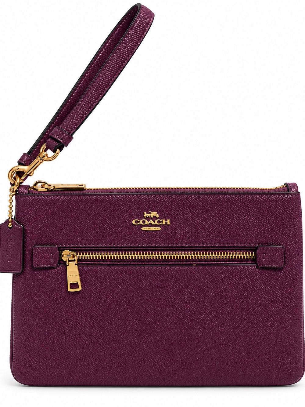 NWT Coach Gallery Pouch Wristlet F79895 Deep Berry